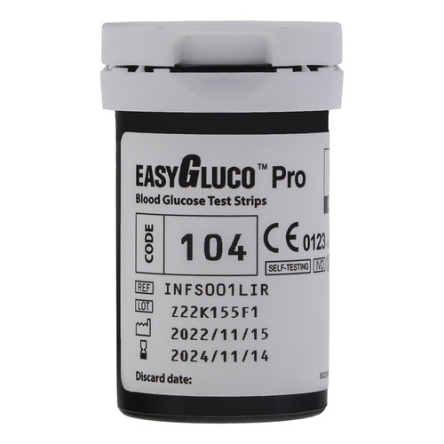 نوار تست قند خون اینفوپیا مدل EASYGLUCO PRO بسته 50 عددی
