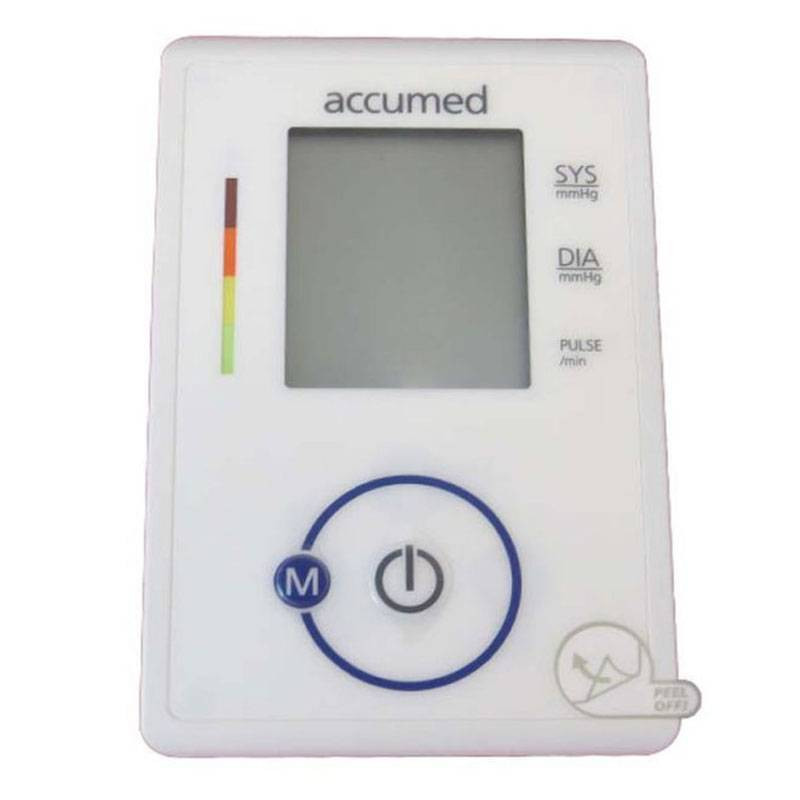 فشارسنج بازویی دیجیتال اکیومد مدل CG-165 با نمایشگر LCD بزرگ، حافظه 90 عددی، محاسبه میانگین 3 نتیجه آخر و اندازه‌گیری ضربان قلب 40 تا 200 ضربه در دقیقه