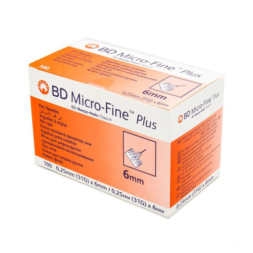 سوزن قلم انسولین بی دی مدل Micro-Fine سایز 6 میلیمتر بسته 100 عددی